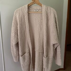 Studio B Women's Beige Open-Front Cardigan